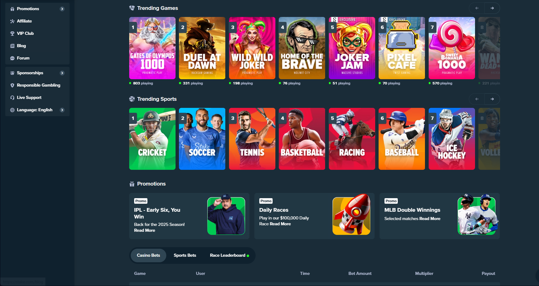 Stake hivatalos weboldala - online kaszinó és sportfogadás
